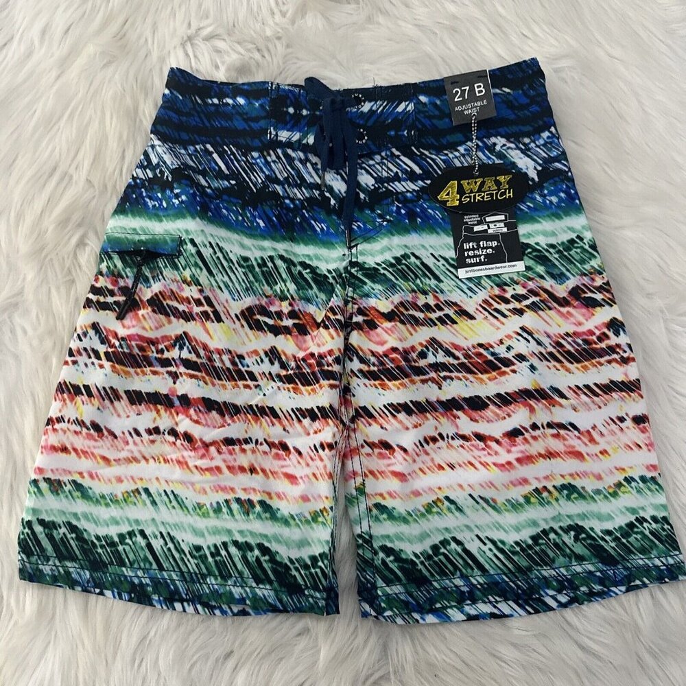 Just Bones Boardwear boys Sand Waves Swim shorts NWT 27 adjustable waist